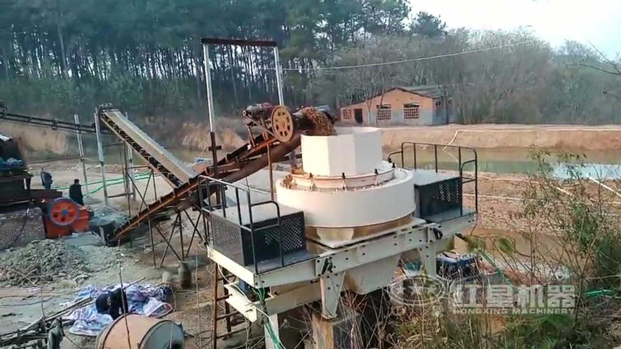 河卵石制砂生產線作業(yè)現場視頻